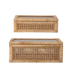 Bloomingville Aufbewahrung>Aufbewahrungskiste Lally 2er-Set Natur