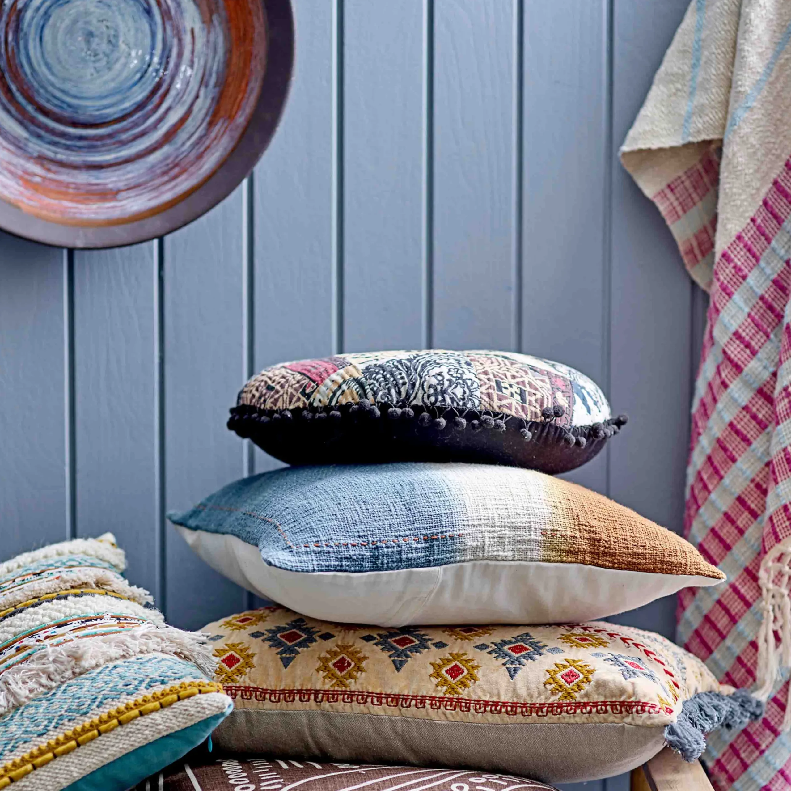 Bloomingville Dekoschalen>Dekoschale Maes Blau