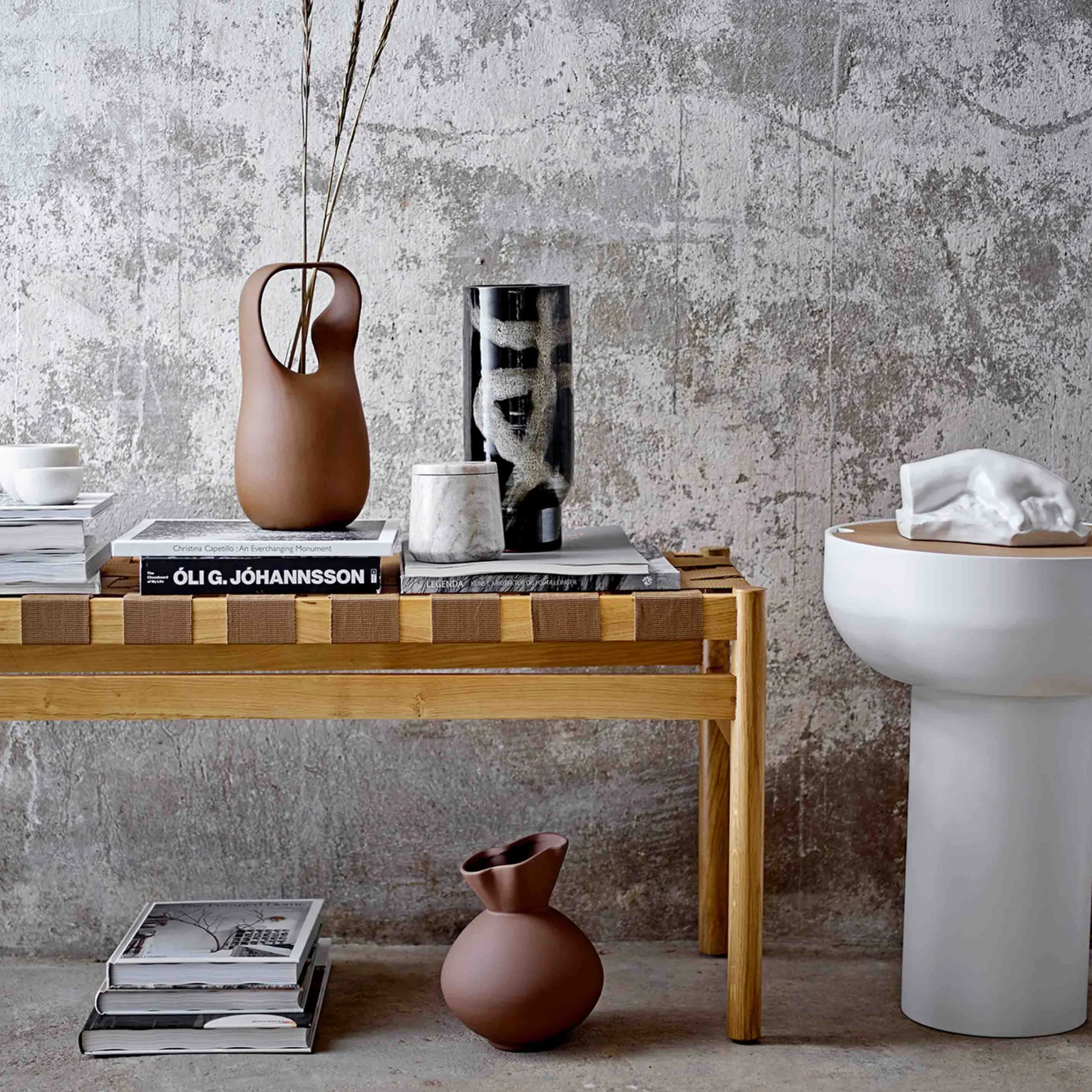 Bloomingville Vasen>Dekovase Nicita Rund Braun