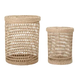 Bloomingville Badaccessoires>Wäschekorb Connie 2er-Set Natur