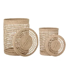 Bloomingville Badaccessoires>Wäschekorb Connie 2er-Set Natur