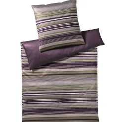 Joop! Bettwäsche>Bettwäsche Micro Lines 135/200 - 80/80 Purple Ivy