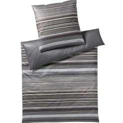 Joop! Bettwäsche>Bettwäsche Micro Lines 135/200 - 80/80 Stone Shades