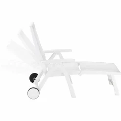 Kettler Gartenliegen>Gartenliege Roma Rollliege Weiß