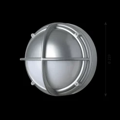 Louis Poulsen Außenleuchten>Außenleuchte Skot Halbabschirmung Opal Aluminiumfarben