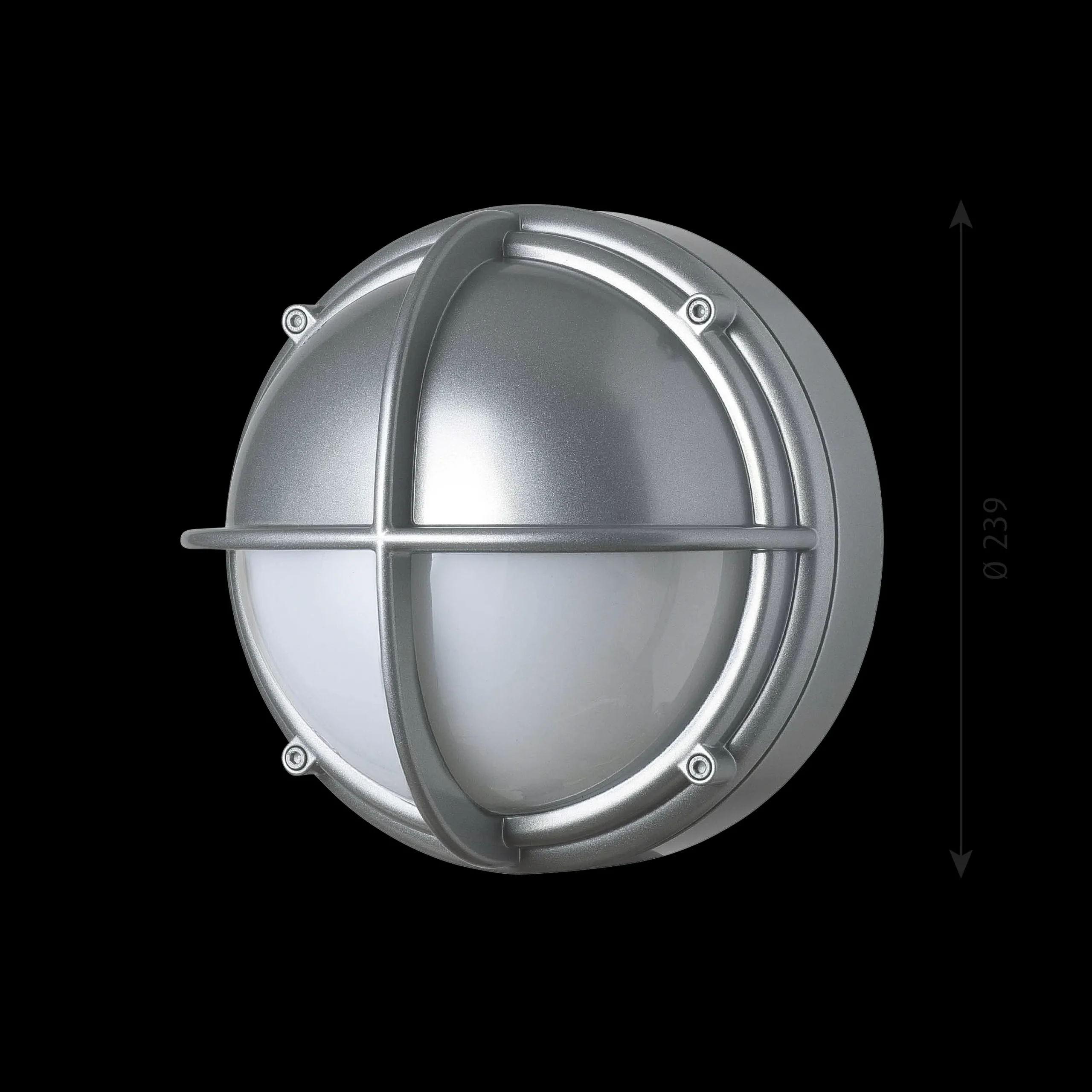 Louis Poulsen Außenleuchten>Außenleuchte Skot Halbabschirmung Opal Aluminiumfarben