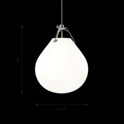 Louis Poulsen Innenleuchten>Pendelleuchte Moser Ø205 Opalglas Weiß Matt