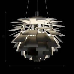 Louis Poulsen Innenleuchten>Pendelleuchte PH Artichoke Ø720 Wireless Bluetooth Schwarz