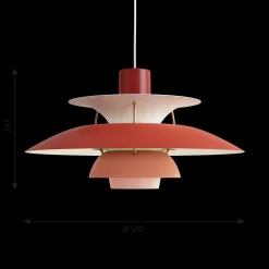 Louis Poulsen Innenleuchten>Pendelleuchte Ph 5 Hues of Red