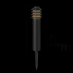 Louis Poulsen Außenleuchten>Pollerleuchte Bysted Garden Long Black Texture