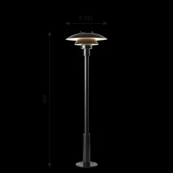 Louis Poulsen Außenleuchten>Pollerleuchte PH 3-2½ Schwarz