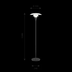 Louis Poulsen Innenleuchten>Stehleuchte PH 3½-2½ Schwarz Metallisiert