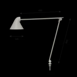 Louis Poulsen Innenleuchten>Tischleuchte NJP PIN Ø10 3000K Hellgrau Aluminium