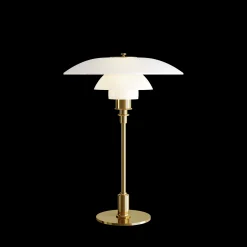 Louis Poulsen Innenleuchten>Tischleuchte PH 3½-2½ Glas Messing Metallisert