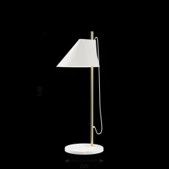 Louis Poulsen Innenleuchten>Tischleuchte Yuh Messing Weiß