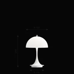 Louis Poulsen Innenleuchten>Tischleuchte Panthella 160 Portable V2 Opal