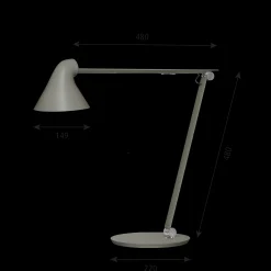 Louis Poulsen Innenleuchten>Tischleuchte NJP Leuchtenfuss dunkelgrau aluminium