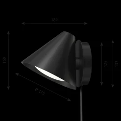 Louis Poulsen Innenleuchten>Wandleuchte Keglen Wall 175 Black