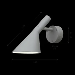 Louis Poulsen Innenleuchten|Außenleuchten>Wandleuchte AJ 50 Aluminiumfarben Struktur