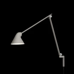 Louis Poulsen Innenleuchten>Wandleuchte NJP Langer Arm Hellgrau Aluminium
