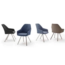 MCA Furniture Esszimmerstühle>4-Fuß-Stuhl Madita 2er-Set Grau