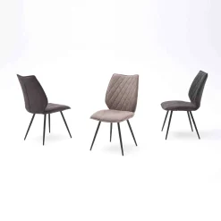 MCA Furniture Esszimmerstühle>4-Fuß-Stuhl Navarra 2er-Set Anthrazit