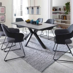 MCA Furniture Esszimmerstühle>Kufenstuhl Newcastle 2er-Set charcoal