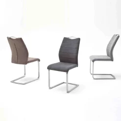 MCA Furniture Esszimmerstühle>Schwingstuhl Ferrera 2er-Set mit Griff Grau