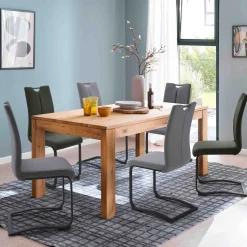 MCA Furniture Esszimmerstühle>Schwingstuhl Sambia 4er-Set mit Griffloch Olivgrün