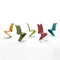 MCA Furniture Esszimmerstühle>Schwingstuhl Amado 2er-Set mit Griffloch Olivgrün