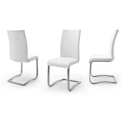 MCA Furniture Esszimmerstühle>Schwingstuhl Arco 2er-Set Weiß