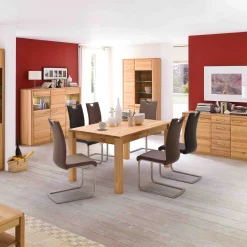 MCA Furniture Esszimmerstühle>Schwingstuhl Paulo 4er-Set mit Griffloch Braun