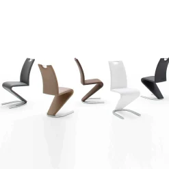 MCA Furniture Esszimmerstühle>Schwingstuhl Amado 2er-Set mit Griffloch Schwarz