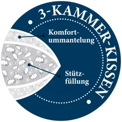 Paradies Kopfkissen>Kopfkissen Nani medium Bio 80x80 Weiß