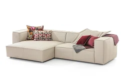 Willi Schillig Sofas>Sofa 3-Sitzer Around The Block Longchair Links Eisgrau