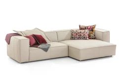 Willi Schillig Sofas>Sofa 3-Sitzer Around The Block Longchair Rechts Eisgrau